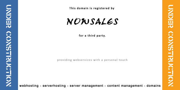 This webspace is being developed by NOWSALES for a third party.